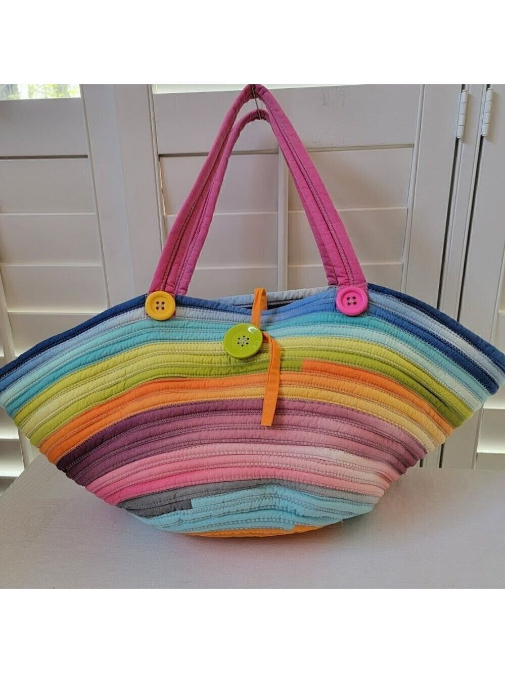 Summer Styled Fabric Jelly Roll Bag - Adorable Carry All - Picture 2 of 8
